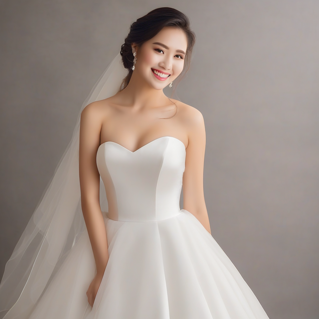 Bride wearing Niidor strapless backless bra